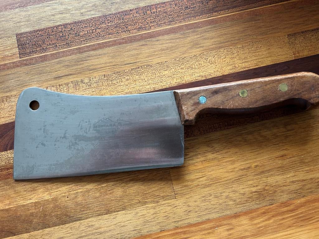 Vleesbijl met houten heft, Ophalen of Verzenden, Gebruikt