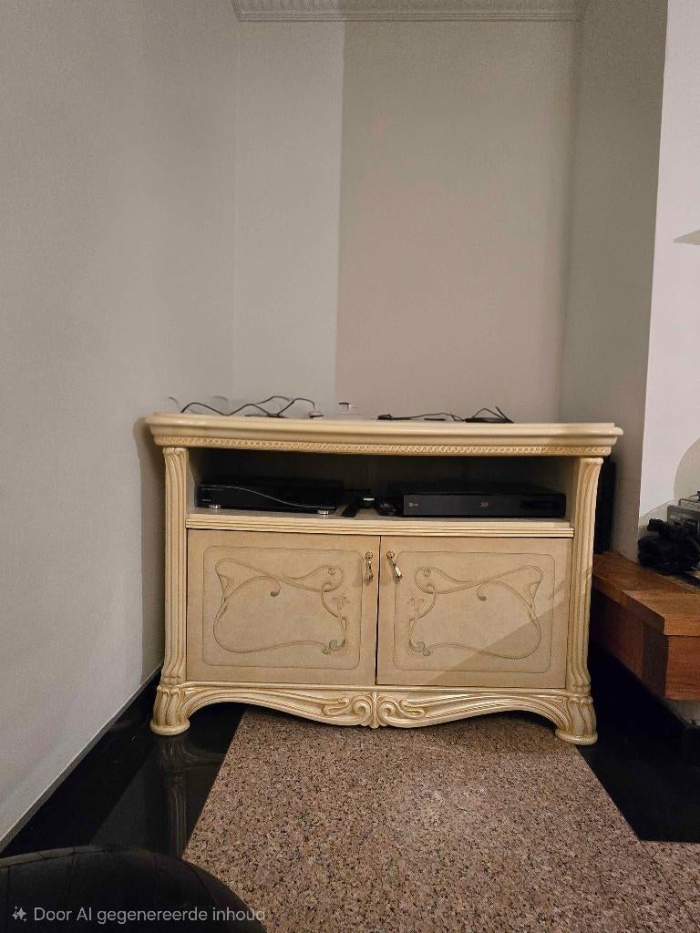 TV-Meubel met marmerlook Italiaans Design, Huis en Inrichting, Kasten | Televisiemeubels, Ophalen, Zo goed als nieuw, Minder dan 100 cm
