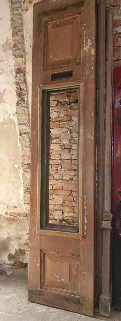 Originele dubbele boerderij voordeur, hout, Doe-het-zelf en Verbouw, Deuren en Horren, Gebruikt, Ophalen of Verzenden, Buitendeur