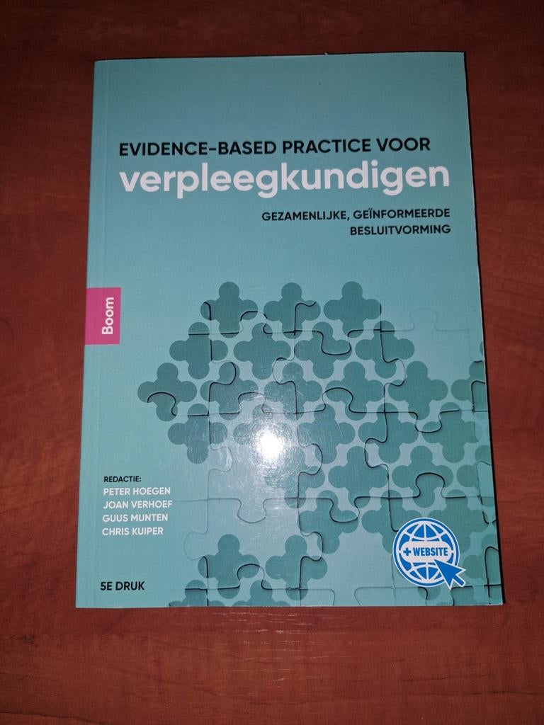 Evidence-Based Practice voor Verpleegkundigen 5e druk, Boeken, Studieboeken en Cursussen, Zo goed als nieuw, HBO, Gamma, Ophalen of Verzenden
