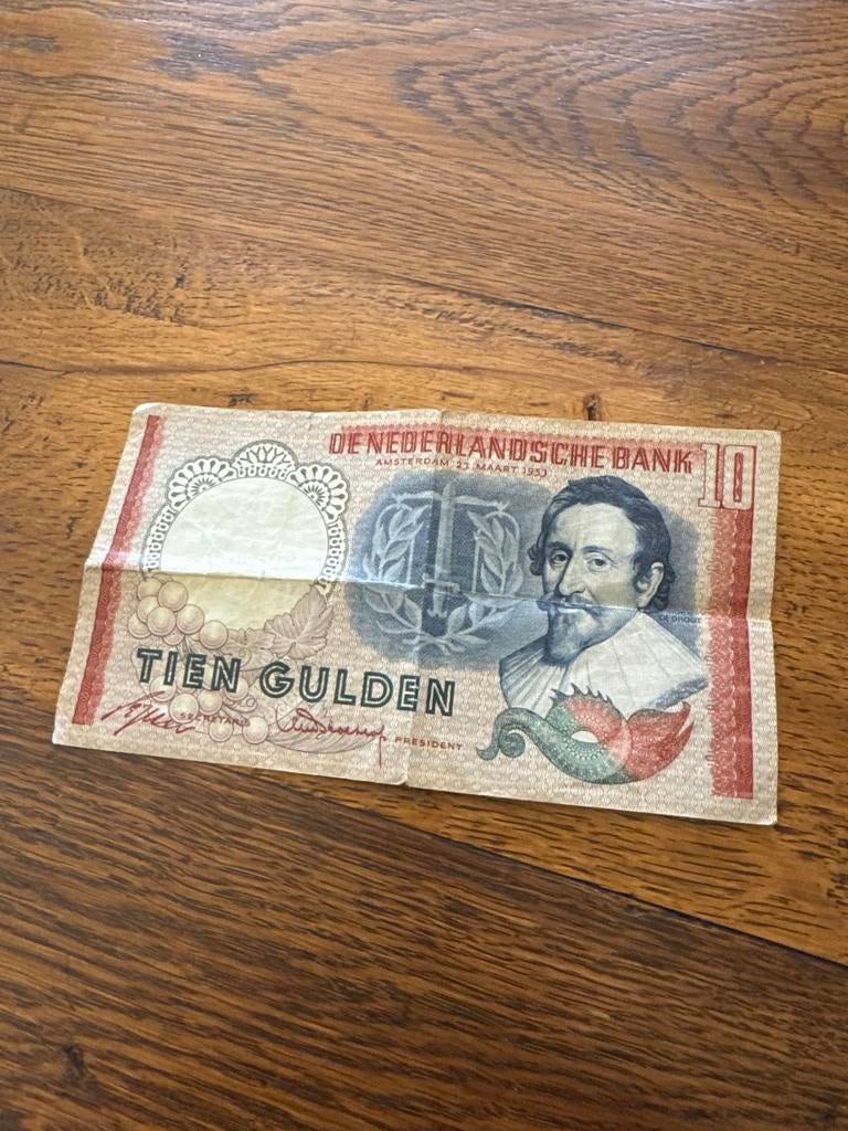 Zeldzaam 10 Gulden Biljet uit 1953 - De Nederlandse Bank, Ophalen, 10 gulden, Los biljet