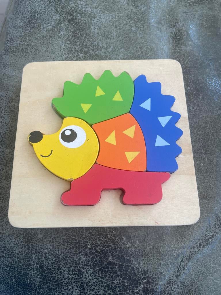 Houten egel puzzel voor kinderen - Playtive, 2 tot 4 jaar, Gebruikt, Ophalen of Verzenden, Van hout