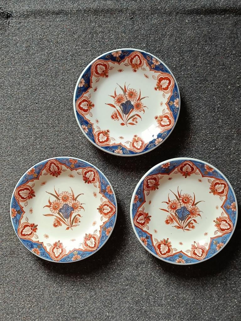 Drie borden om op te hangen van De Porceleyne Fles., Antiek en Kunst, Ophalen of Verzenden