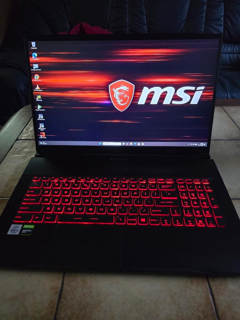 MSI GF75 thin 10SDR , core i5 10e gen, 16GB DDR4 , 512GB SSD, Met videokaart, Qwerty, Ophalen of Verzenden, Gaming