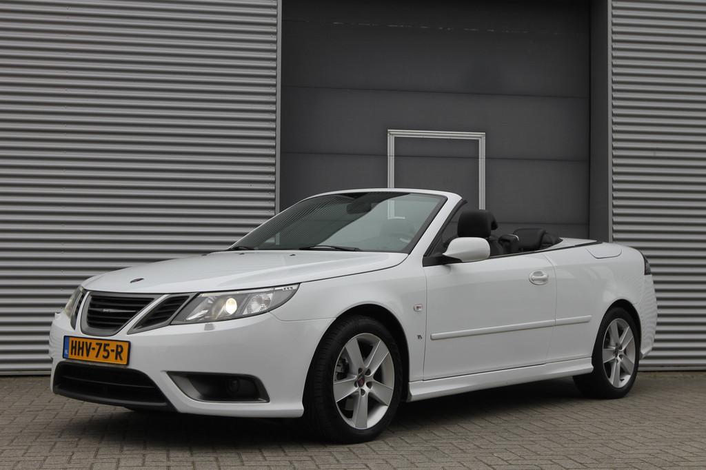 Saab 9-3 Cabrio 1.9 TiD Vector I Aut. I Navi I Leder, Auto's, Saab, Gebruikt, Zwart, 4 cilinders, 4 stoelen