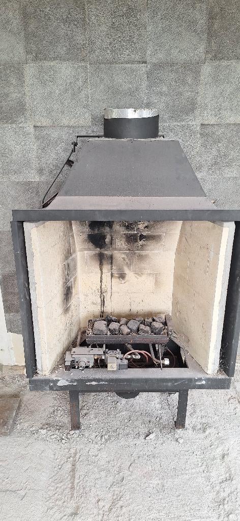 Inbouw gashaard, oude gashaard, Ophalen, Gebruikt, Vrijstaande haard, Gashaard