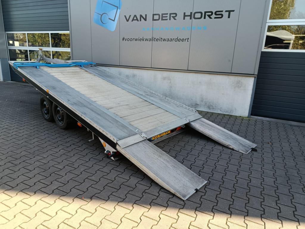 Algema Fitzel aluminium kanteltrailer autotransporter, Auto diversen, Aanhangers en Bagagewagens, Gebruikt