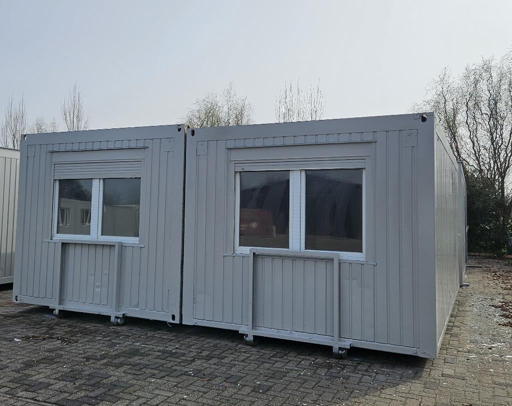 Kantoorunit, Bouw-schaftkeet, Woonunit, Directiekeet. 6 x 6, Ophalen, Gebruikt
