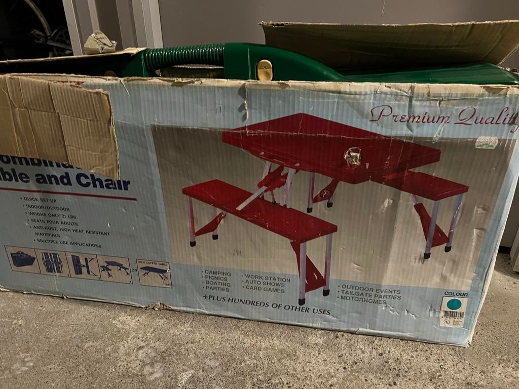 Inklapbare picknicktafel, Ophalen of Verzenden, Zo goed als nieuw, Rechthoekig, Overige materialen