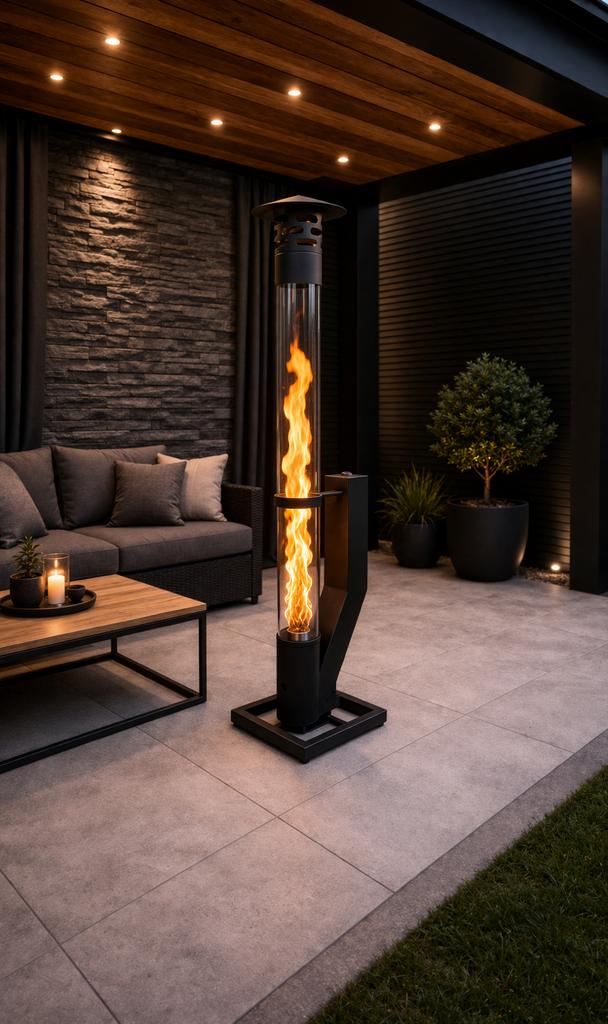 Nieuwe Pellet Terrasverwarmer - Sfeervolle Buitenhaard, Ophalen of Verzenden, Nieuw, Vloer
