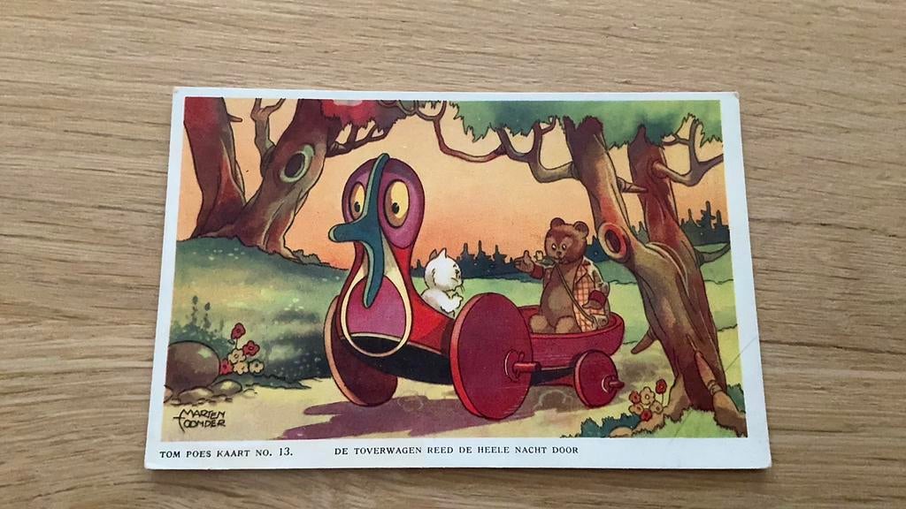 De toverwagen reed de heele nacht door, Verzamelen, Ansichtkaarten | Themakaarten, Ophalen of Verzenden, 1940 tot 1960, Ongelopen