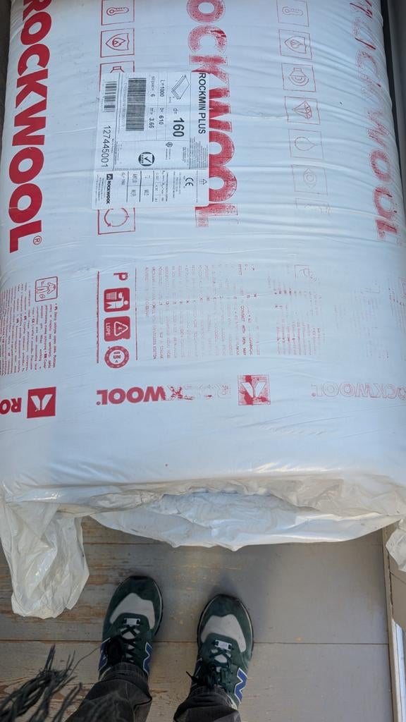 Rockwool steenwol isolatie 16 cm dik, 3,66m2 1 pak, Ophalen, Dakisolatie, 12 cm of meer, Nieuw