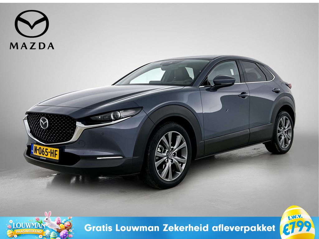 Mazda CX-30 2.0 e-SkyActiv-X M Hybrid Luxury / Camera / Lede, Gebruikt, SUV of Terreinwagen, Zilver of Grijs, 1430 kg