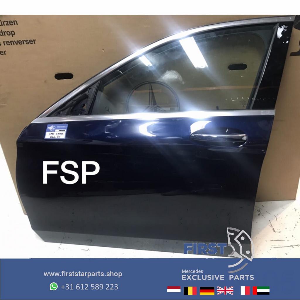 W205 S205 DEUR C Klasse PORTIER LINKS VOOR BLAUW 2014-2020, Gebruikt, -, Deur, Voor