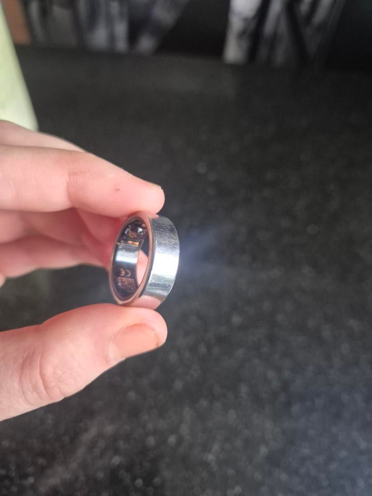 Oura Ring Gen3 Silver Maat 9, Gebruikt, Oura, Ophalen of Verzenden, Waterdicht
