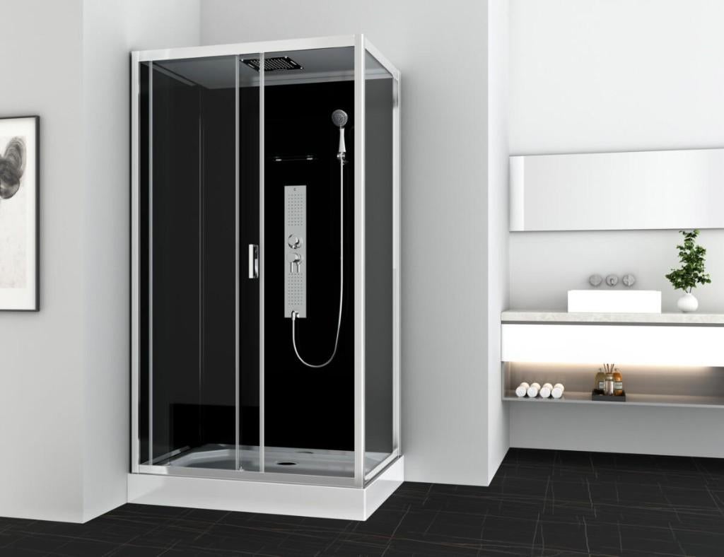 Complete Douchecabine 120x80 – Allibert GIPSY, Doe-het-zelf en Verbouw, Sanitair, Ophalen, Nieuw, Glas, Douche