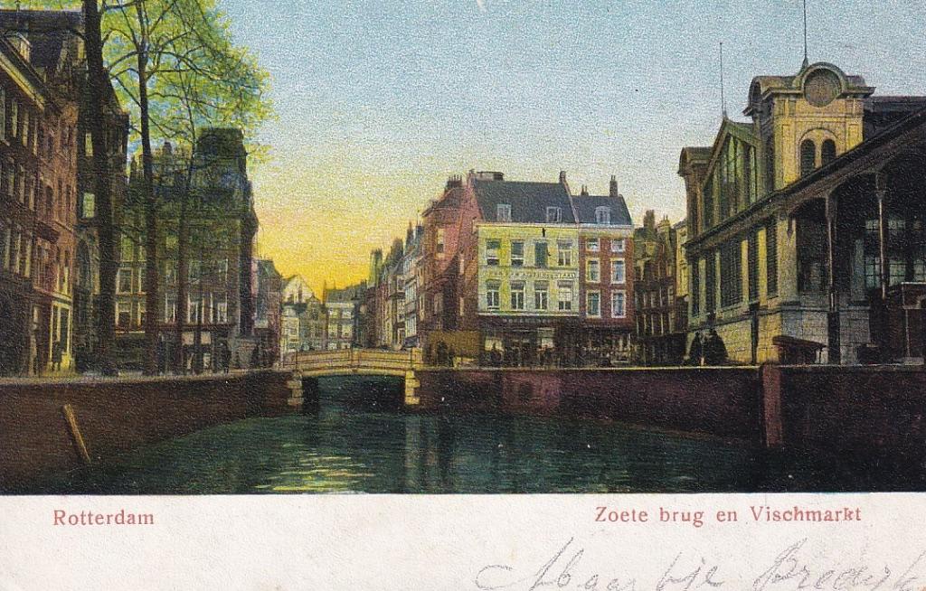 714L Rotterdam Zeevischmarkt Steiger, Ophalen of Verzenden, Voor 1920, Gelopen, Zuid-Holland