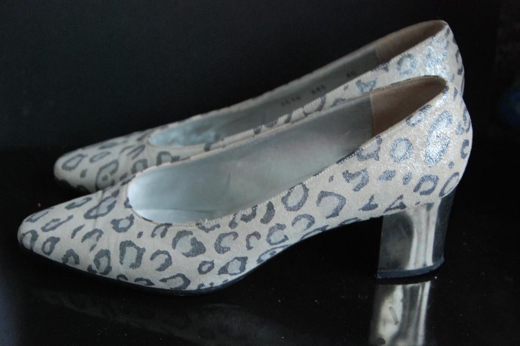 Zilver luipaard print Le Renard designer schoenen pumps 40, Pumps, Le Renard, Overige kleuren, Verzenden