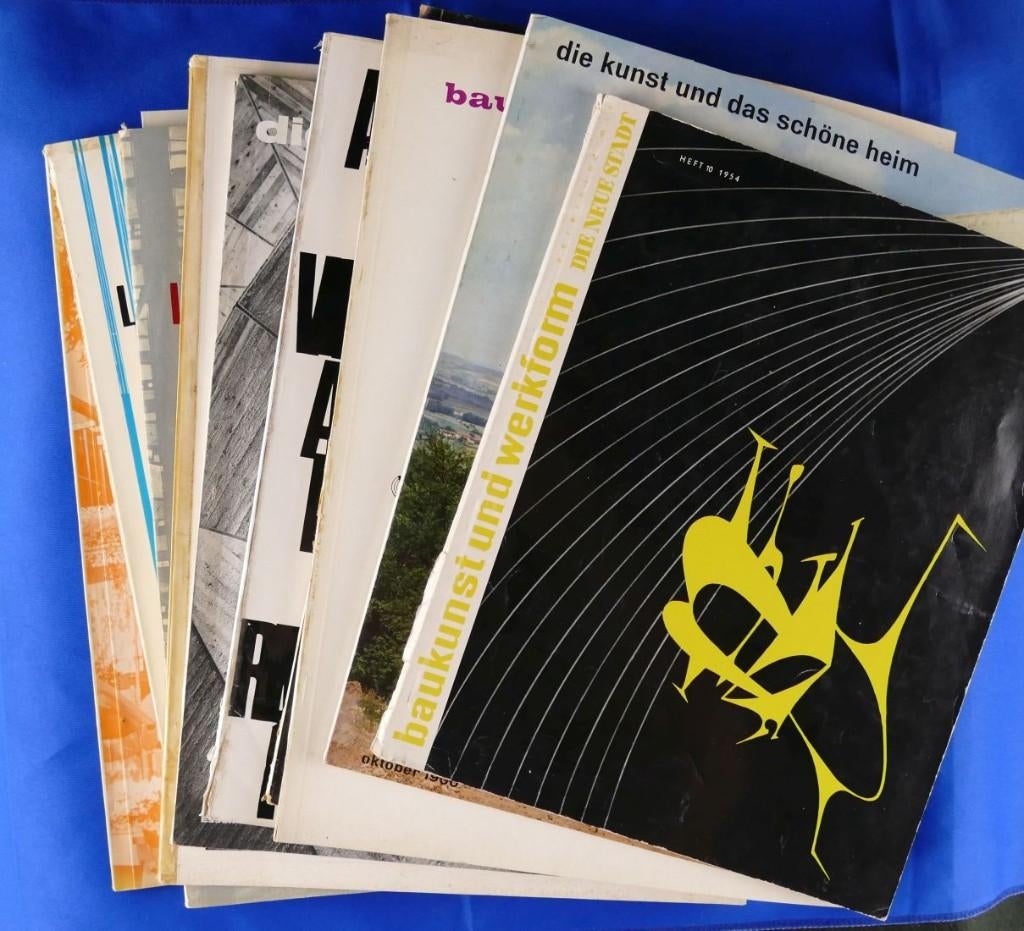 11x architectuurbladen (1954 - 1964)., Verzenden, Gelezen