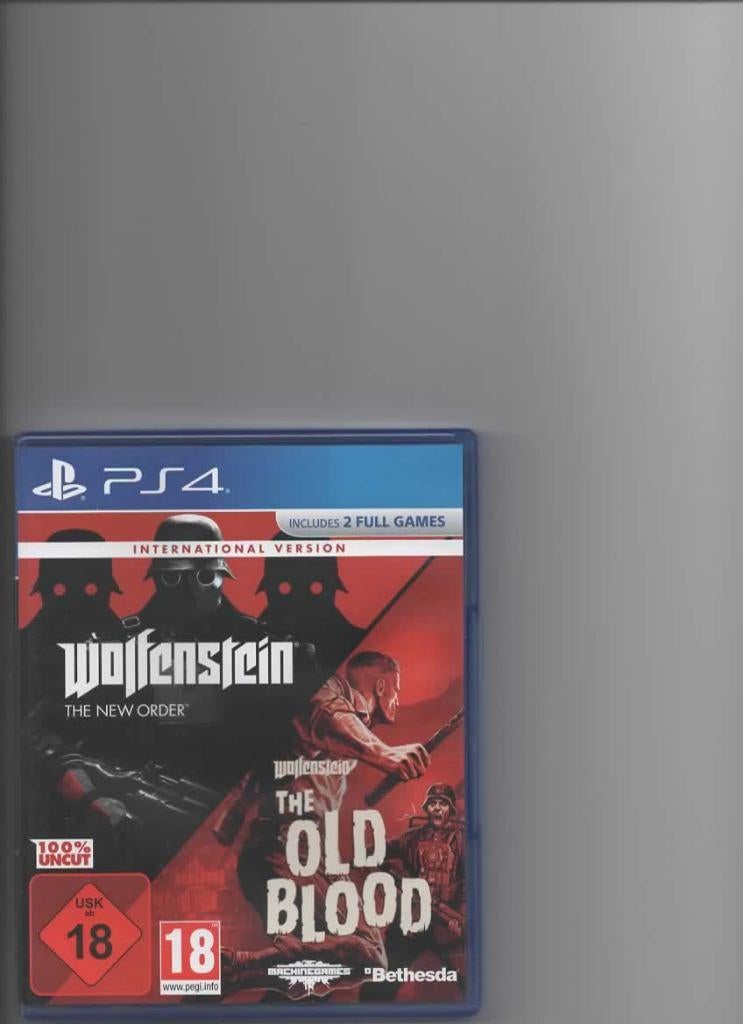 Wolfenstein The New Order/Wolfenstein The Old Blood, Vanaf 18 jaar, Shooter, 1 speler, Ophalen of Verzenden