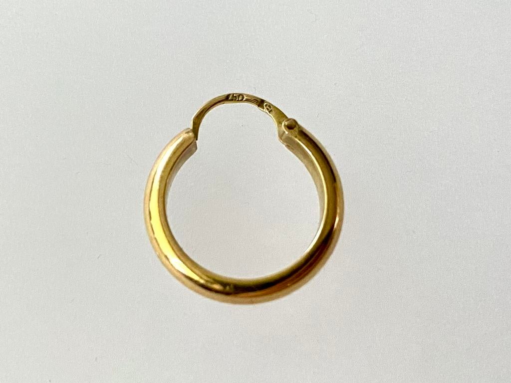 Eén oorbel 18 kt goud, Sieraden, Tassen en Uiterlijk, Antieke sieraden, Verzenden, Goud, Oorbellen