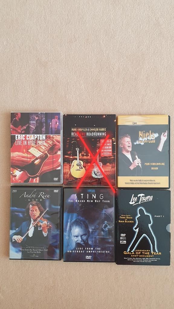 Verschillende Dvd's Muziek - Concerten: zie omschrijving, Alle leeftijden, Ophalen of Verzenden, Zo goed als nieuw, Muziek en Concerten