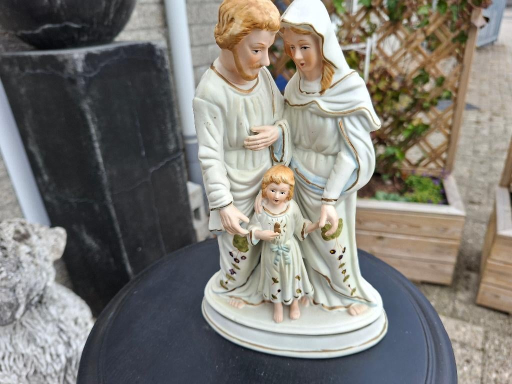 antiek porseleinen heilig hart beeld maria en jozef en chris, Antiek en Kunst, Antiek | Religie, Ophalen of Verzenden