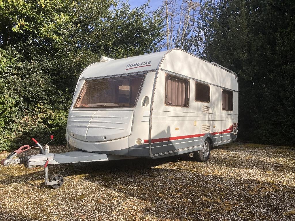 Home-Car Racer Airco, Mover, Luifel en voortent, Caravans en Kamperen, Caravans, Home-car, Rondzit, 2 aparte bedden, 4 tot 5 meter