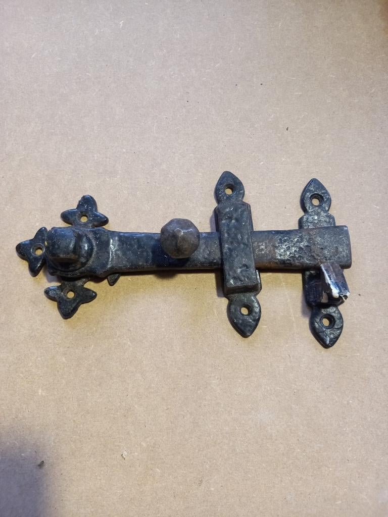 Antiek deurbeslag, Ophalen of Verzenden, Gebruikt, Koper of Messing, Klink of Kruk