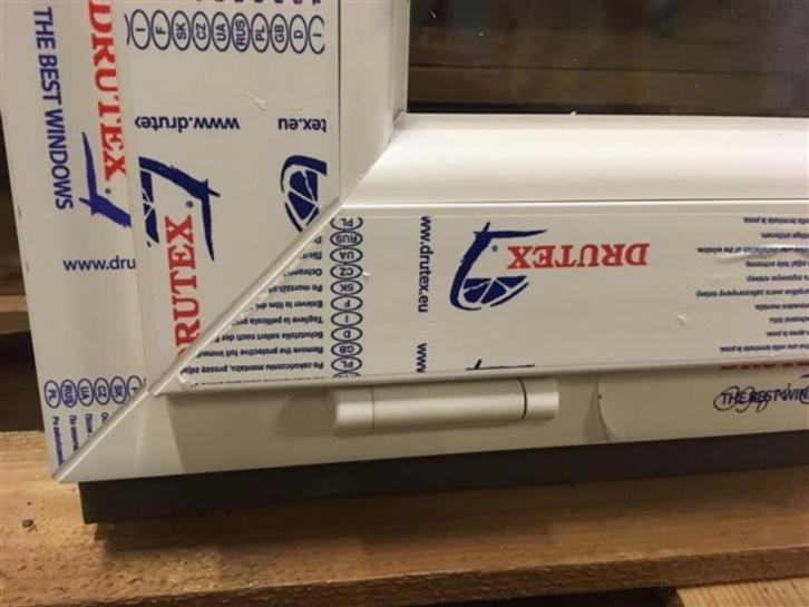 Kunststof kiep kozijn 50 x 32 cm wit RAL 9016, Niet ingevuld, Kunststof, Minder dan 75 cm, Raamkozijn