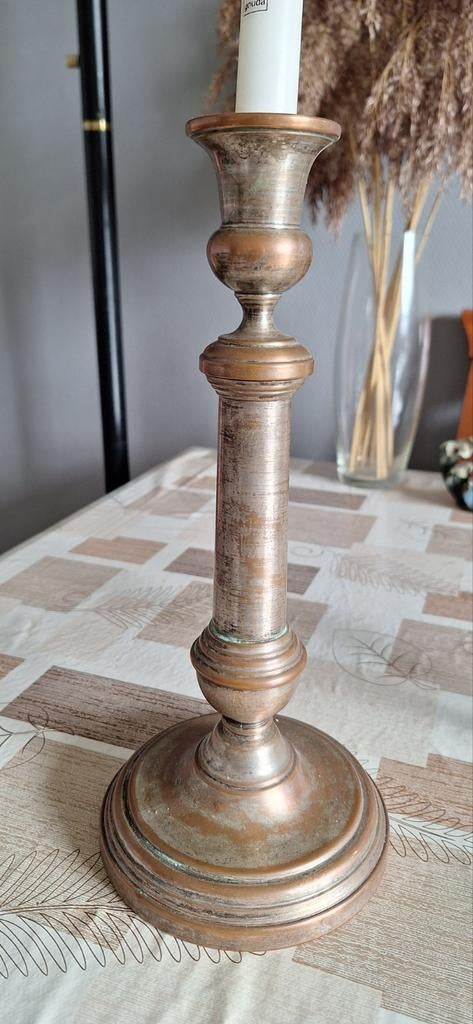 antieke Franse kandelaar, Antiek en Kunst, Ophalen of Verzenden, Koper of Brons