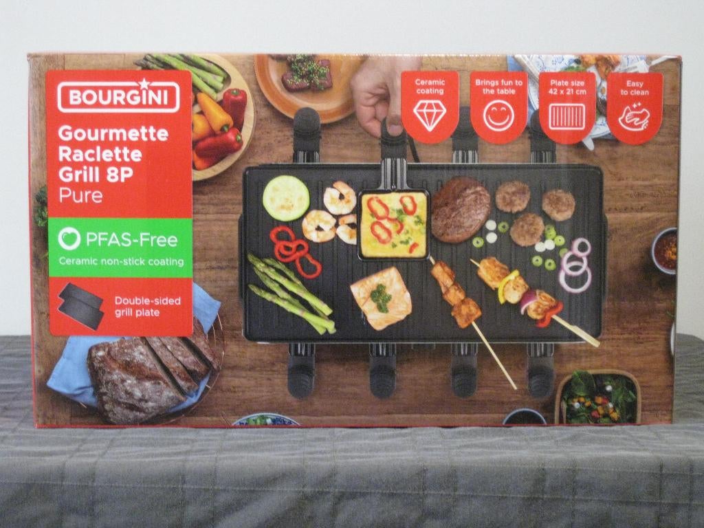 GOURMETTE/RACLETTE   (Nieuw in doos), Witgoed en Apparatuur, Gourmetstellen, Ophalen, Nieuw, 8 personen of meer