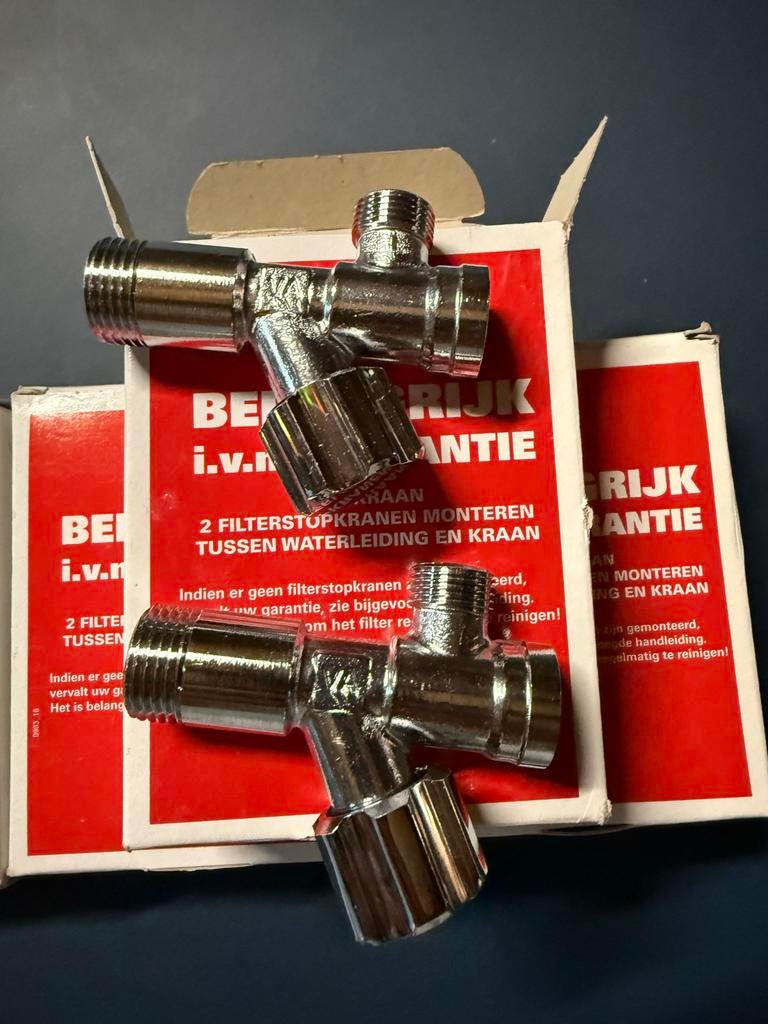 Filterstopkranen voor kranen en Quookers, Ophalen of Verzenden, Nieuw, Chroom, Kraan