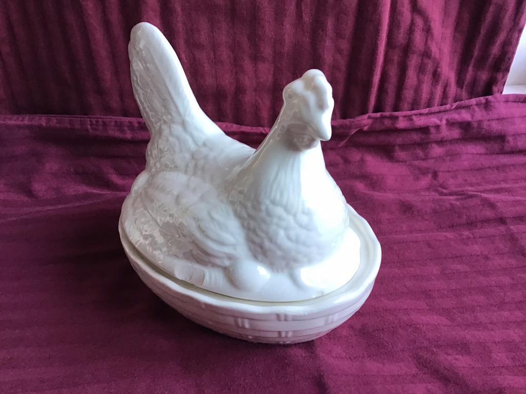 Paaskip kip Schramberg keramiek brocante, Ophalen of Verzenden, Gebruikt