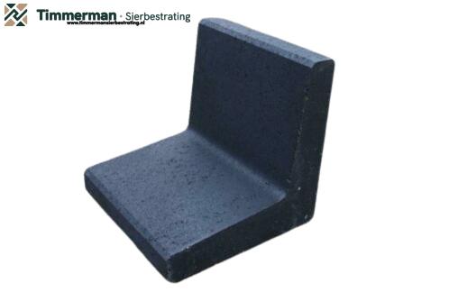 L-element zwart/antra | 50x30x40 | Keerwand | Grondkering, Tuin en Terras, Bielzen en Borders, 25 tot 50 cm, 25 cm of meer, Biels