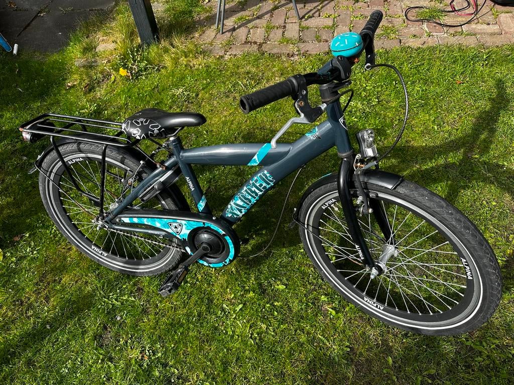 Alpina jongensfiets 24 inch - Stoer en onderhoudsvrij, Ophalen, Gebruikt, 20 inch, Handrem