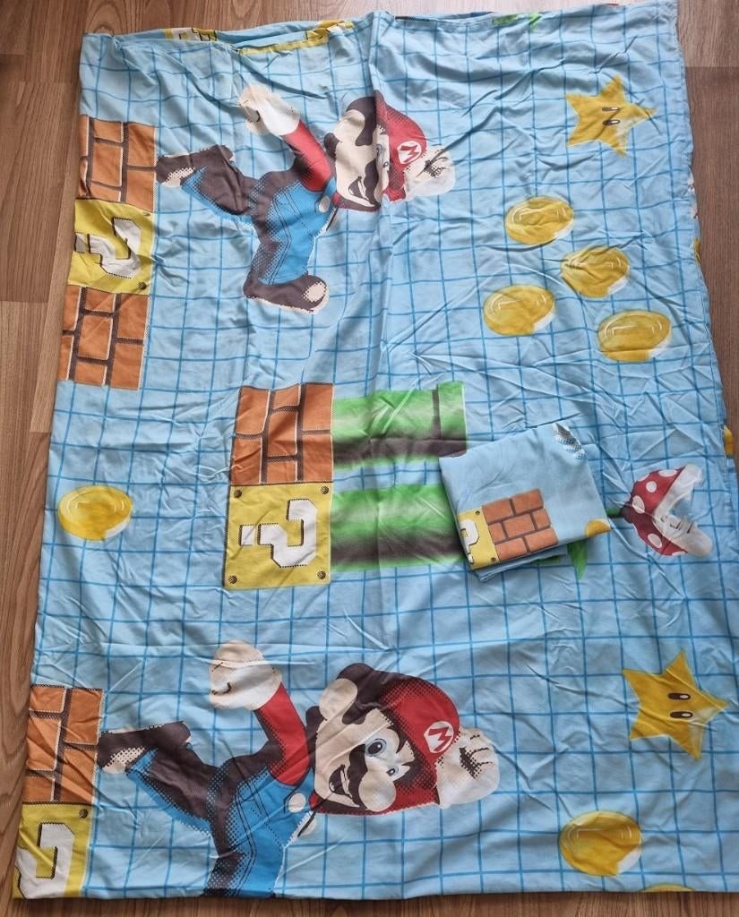 Dekbedovertrekken Mario en Pokémon en hoeslakens, Gebruikt, Overige kleuren, Jongetje of Meisje, Dekbedovertrek