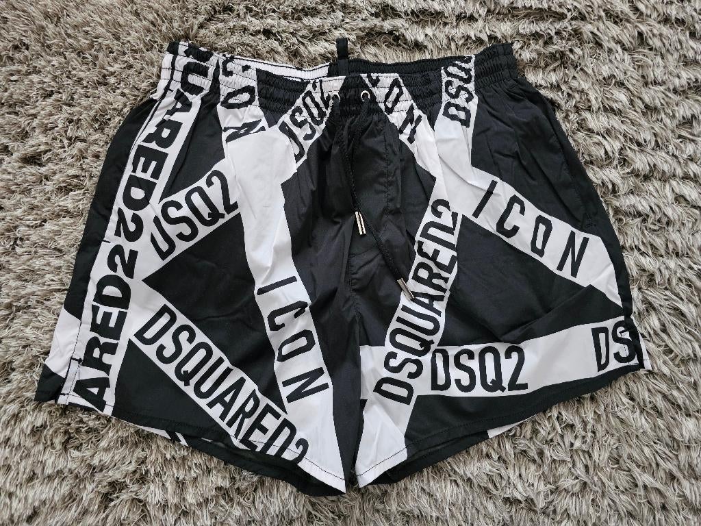 Dsquared Icon Swimshorts maat 48, Kleding | Heren, Badmode en Zwemkleding, Zwemshort, Maat 48/50 (M), Zwart, Verzenden