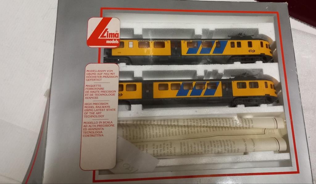 Te koop lima ns mat 46 geel ho Gelijkstroom Analoog, Hobby en Vrije tijd, Modeltreinen | H0, Verzenden, Analoog, Zo goed als nieuw