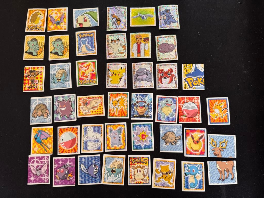 Pokémon Merlin stickers uit 1999, Verzenden, Gebruikt, Meerdere stickers