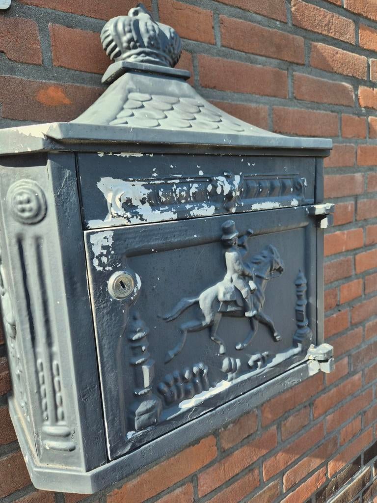 Gietijzeren brievenbus, Ophalen, Gebruikt, IJzer, Wandbrievenbus