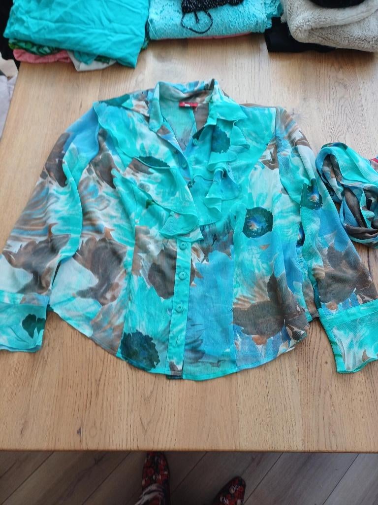 Nieuwe blouse van Edgar Vos maat 44, Blauw, Maat 42/44 (L), Nieuw, Edgar Vos