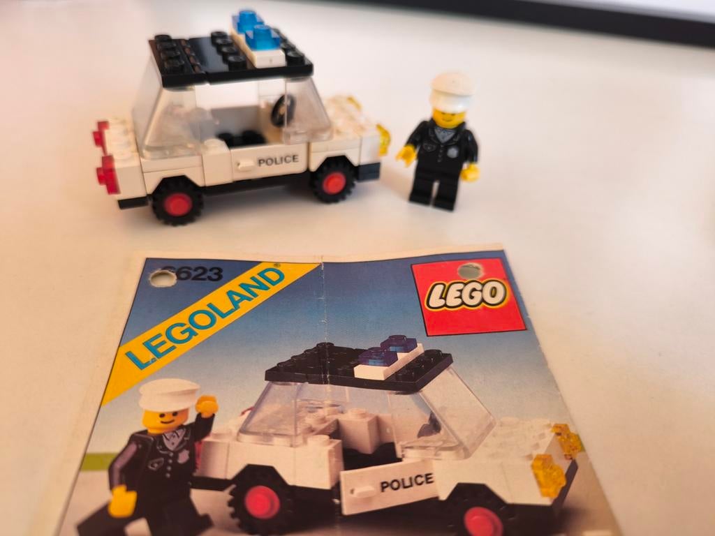 Lego Legoland 6623 Politieauto met minifiguur en instructies, Compleet, Gebruikt, Lego, Ophalen of Verzenden
