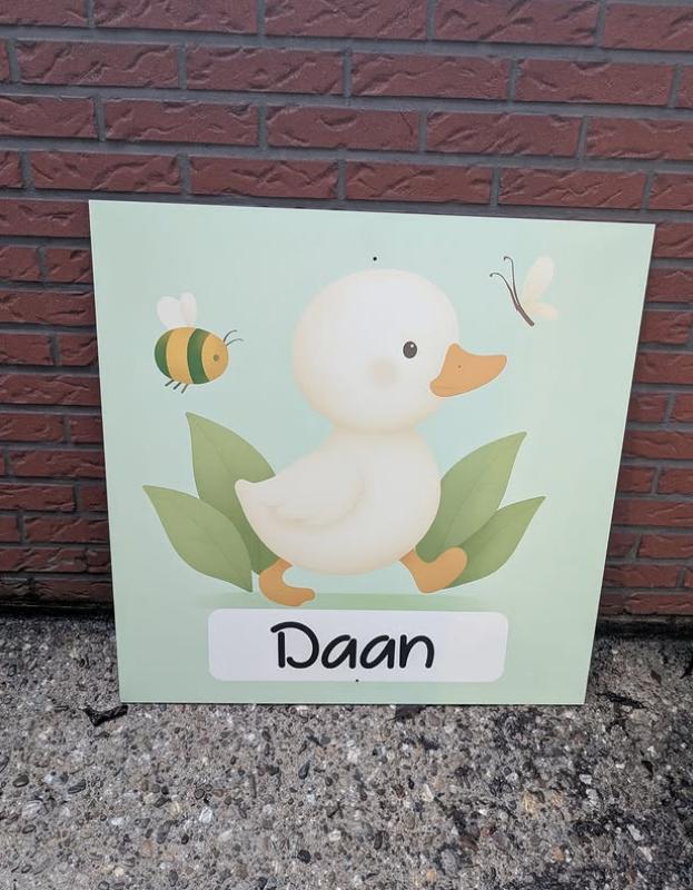 Geboortebord Eendje, Ophalen, Zo goed als nieuw, Geboortebord