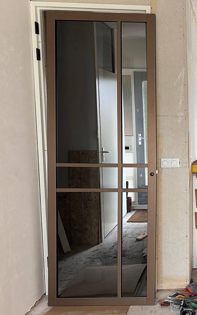 Svedex stompe binnendeur Nova brons, Ophalen, 80 tot 100 cm, 215 cm of meer, Binnendeur