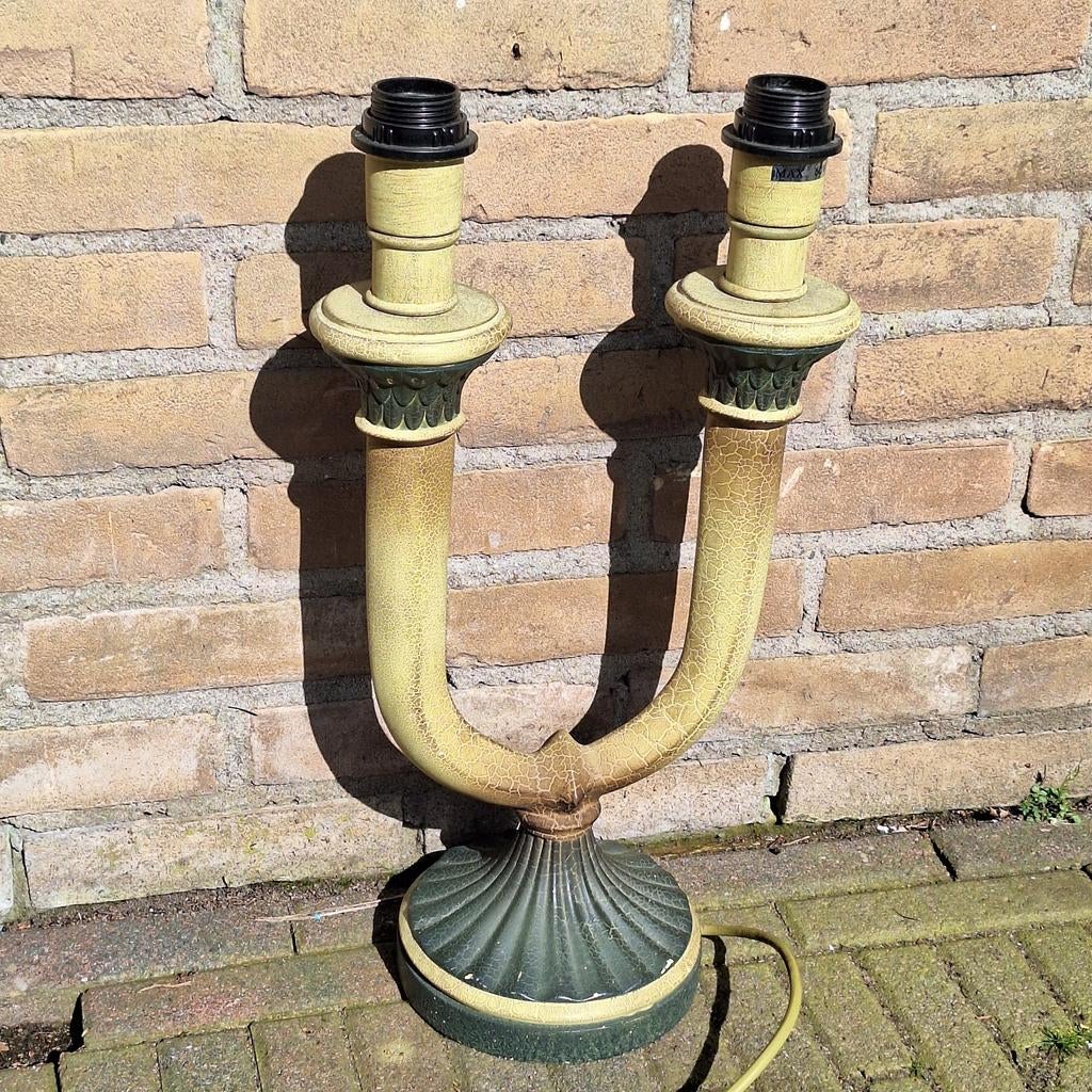 Vintage tafellamp 50 cm kandelaar stijl, Huis en Inrichting, Ophalen, Overige materialen, Gebruikt, 50 tot 75 cm