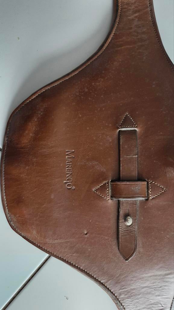 Bruin lederen spring singel, maat 140, Ophalen of Verzenden, Springen