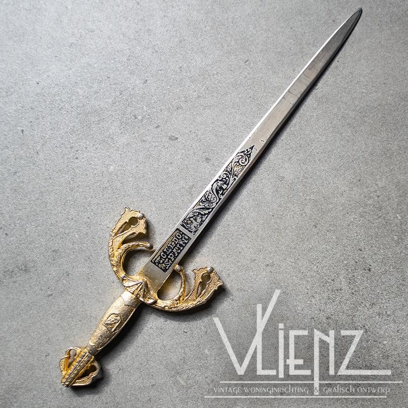 Vintage, retro Toledo Spain zwaard, briefopener Spanje, Ophalen of Verzenden