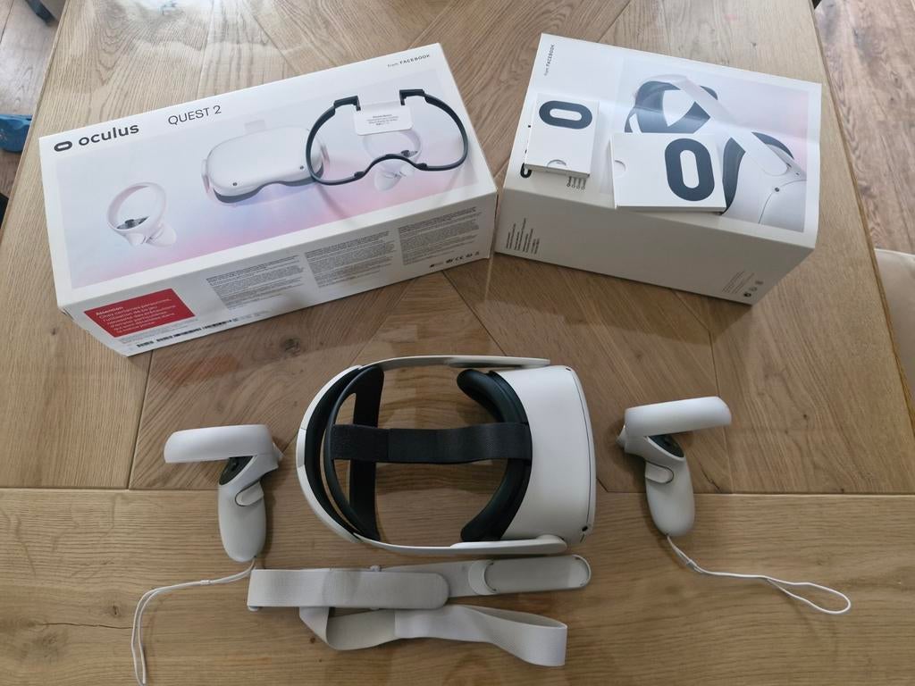 Oculus Quest 2 met Elite Strap - VR-ervaring, Spelcomputers en Games, Ophalen of Verzenden, Zo goed als nieuw, VR-bril, Overige platformen