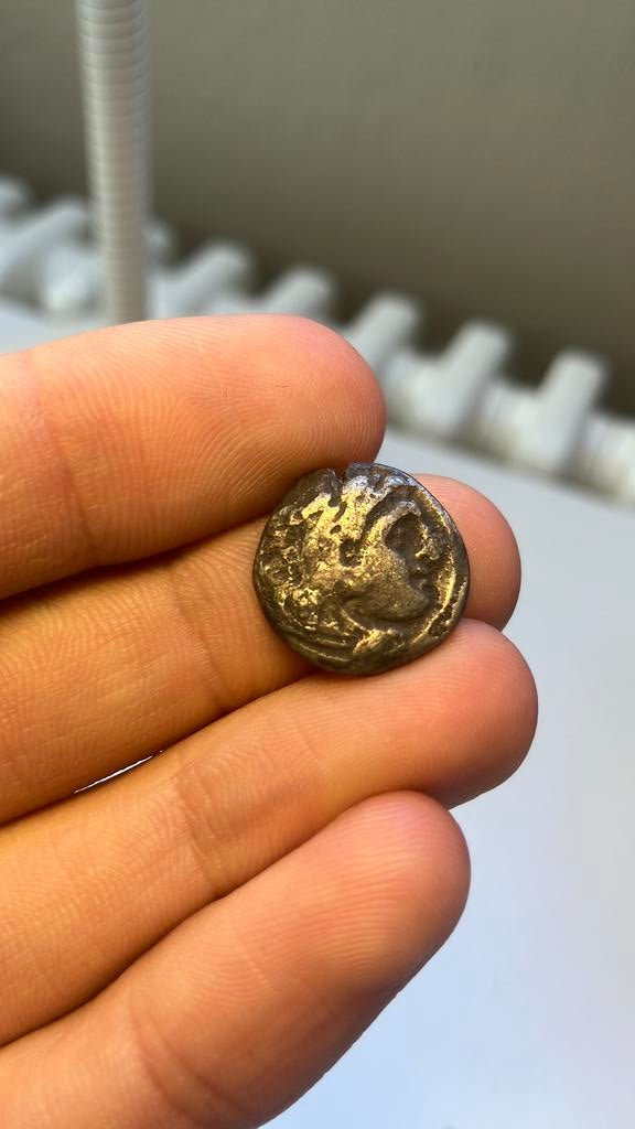 Zilveren Drachme Alexander de Grote, Ophalen of Verzenden, Overige landen, Losse munt, Zilver